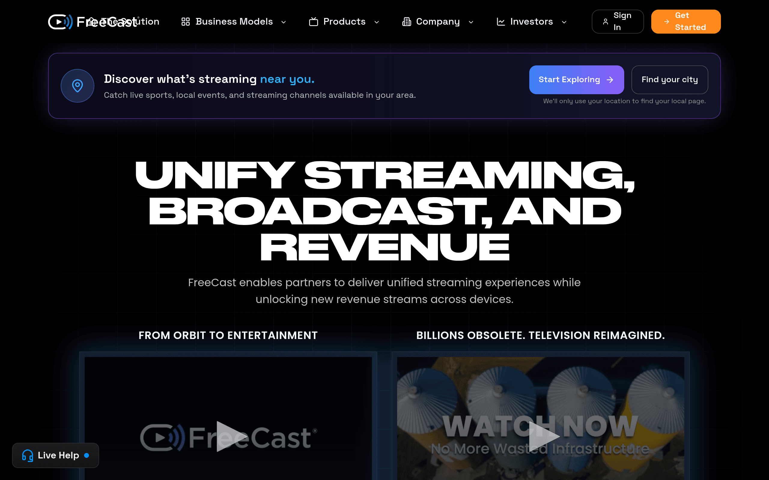 FreeCast product screenshot