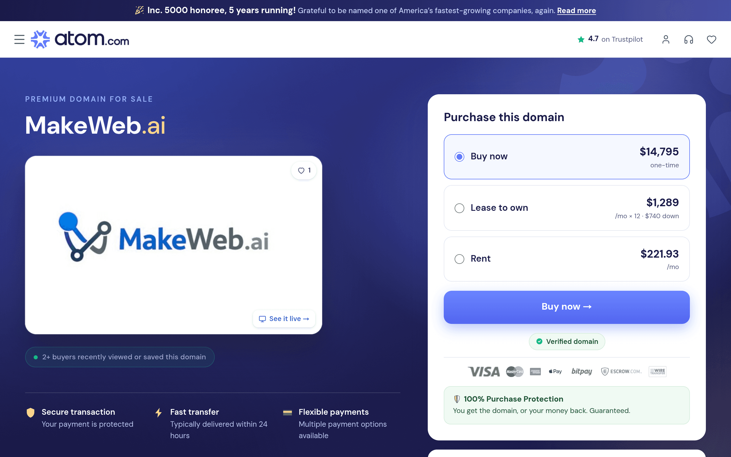 Makeweb.ai product screenshot